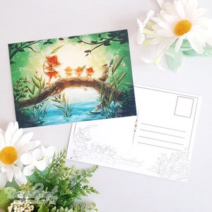Adventurous mushy  postcard - mushroomcore - cottagecore