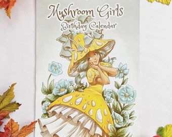 Mushroom Girls Birthday Calendar