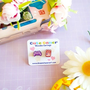 cute Gamer stud earrings - Videogames -  Gamer girl earrings