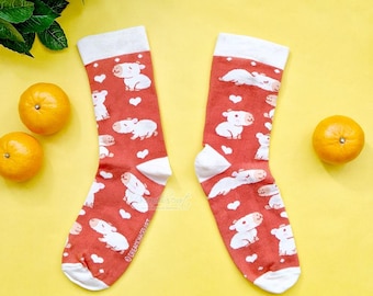 Chill Capy - Capybara Cotton Socks - cute animal socks