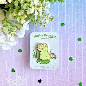Cheeky Froggy, enamel Pins, Cute frog pin, Cottagecore, naughty pin