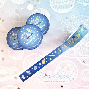 Kawaii Space silver foil Washi Tape - masking tape