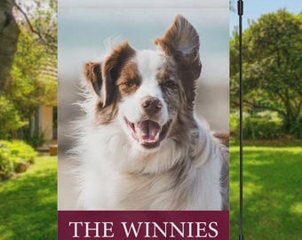 Personalized Pet Photo Garden Flag, Custom Dog Cat Memorial, Welcome Yard Decor