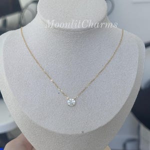 1.1 Ct Real Diamond Necklace, Lab Grown Diamond Solitaire Necklace, Brilliant Cut Certified, Gifts For Her, Anniversary, Birthday,  Vacation
