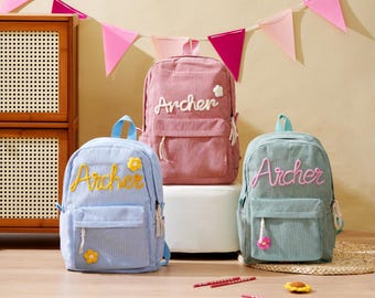 Personalized Toddler Backpack with Embroidered Name, Preschool Daycare Kids Backpack, Custom School Bookbag, Back to School Gift