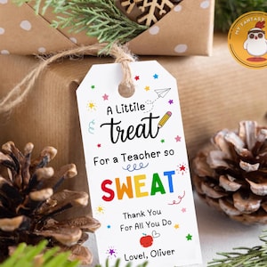 EDITIERBARE DRUCKBAR Eine kleine Belohnung für Lehrer Wertschätzung Geschenkanhänger Canva Vorlage Danke Lehrer Cookie Schule Geschenkanhänger Back to School