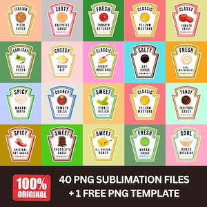 40+ Condiments Halloween PNG Bundle Costume Labels Couple Condiments Group Condiment funny Halloween group Matching Thanksgiving Costume PNG