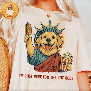 Solo estoy aquí por los perritos calientes PNG Pareces el 4 de julio, Camiseta divertida del 4 de julio, Sublimación patriótica, Camisetas virales de tendencia