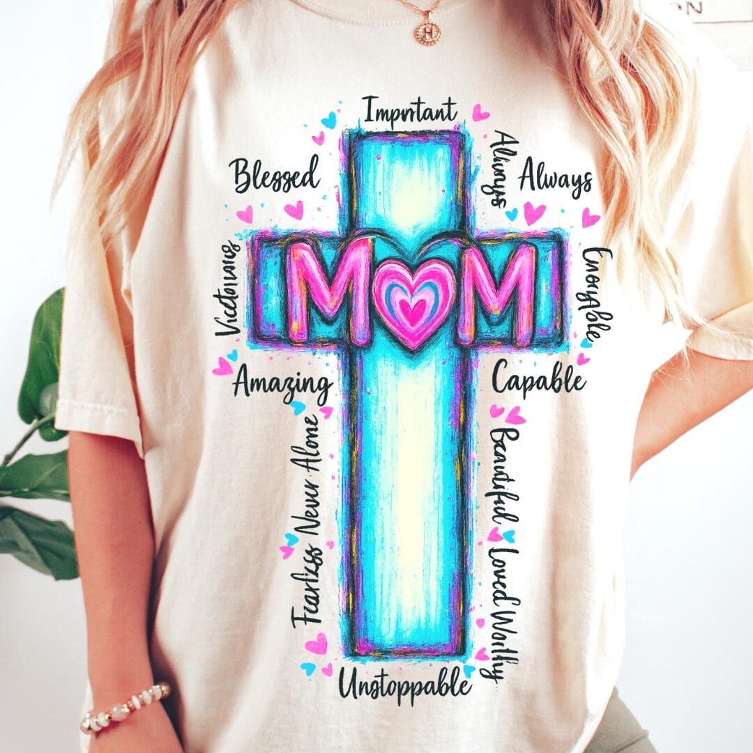 Cross Mom Jesus, She Is Mom Png, Mom Bible Verse Shirt Design, Gift For
