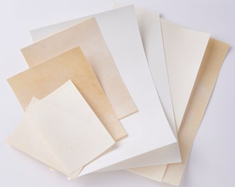 Real Parchment for Calligraphy, Painting, Printing, Bookbinding in various sizes and tones - Vellum - Goatskin Parchment