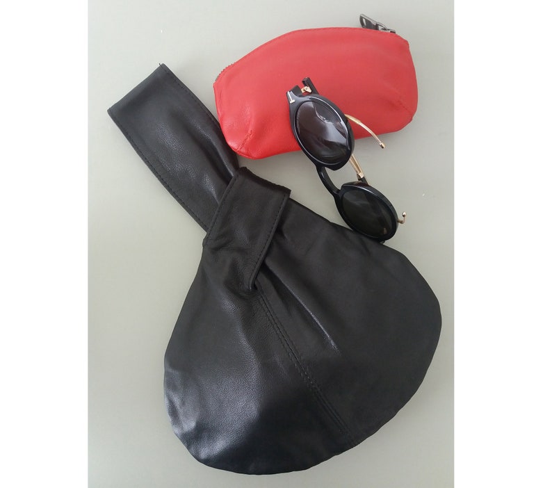 Leather Knot Bag Reversible Soft Leather Knot Bag Two looks in one bag image 2