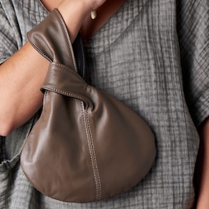 Leather Knot Bag Reversible Soft Leather Knot Bag Two looks in one bag image 4