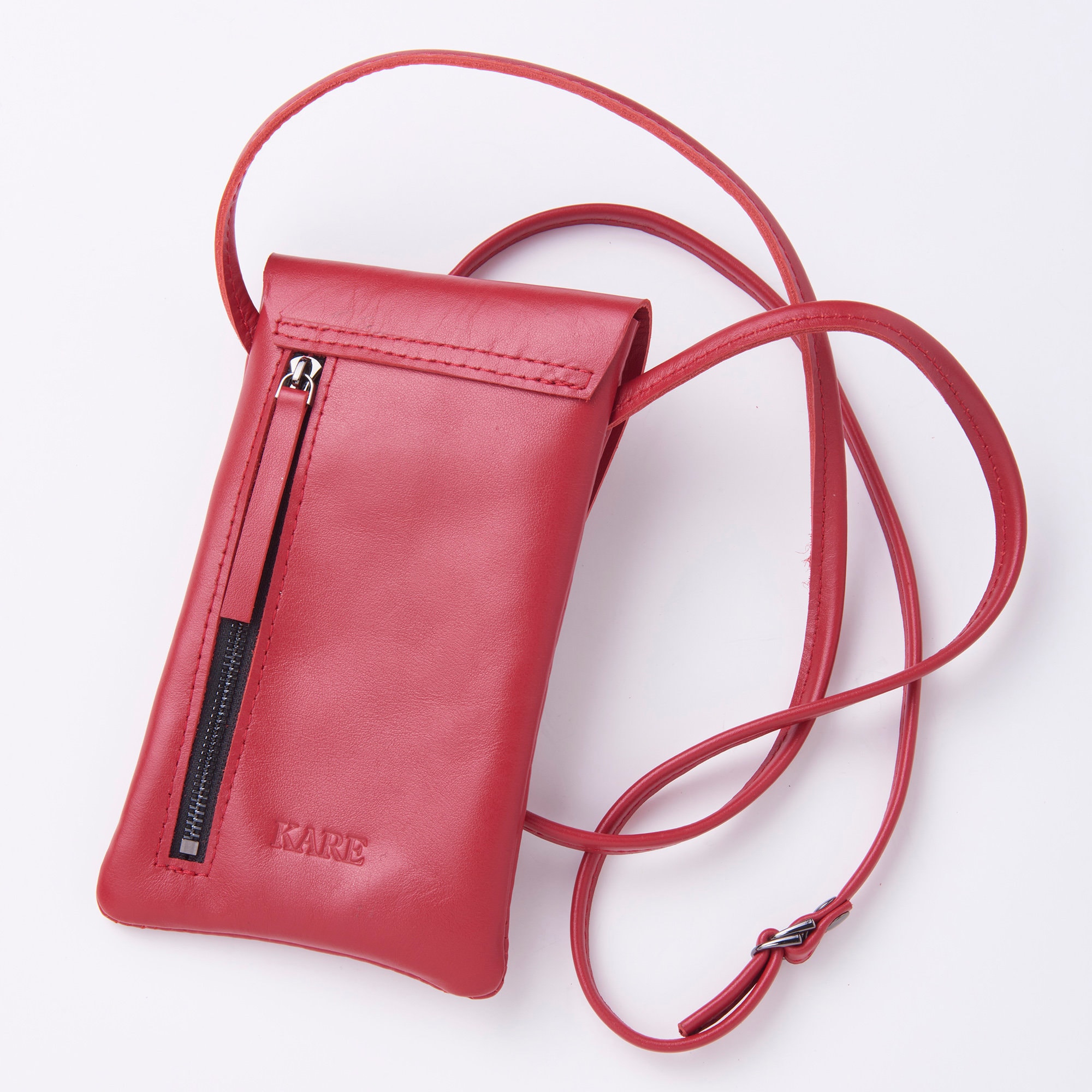 Borsa A Tracolla Donna In Vera Pelle Multifunzionale Con Tasche Per Smartphone