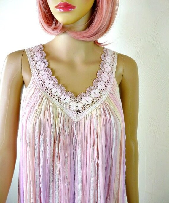 cheesecloth hippie dress