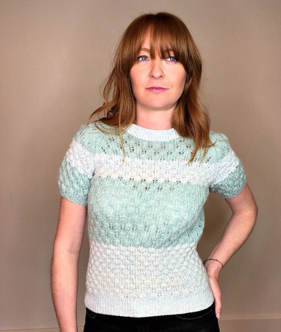 50s vintage Seafoam Green Knitted Sweater