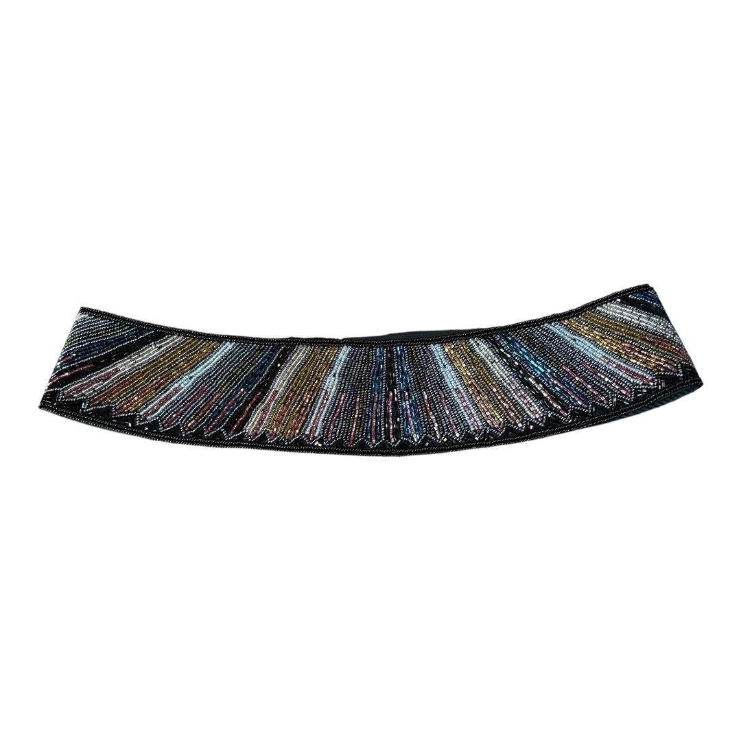 Vintage La Regale LTD Hand Beaded Belt Colorful Metallic  display picture 1