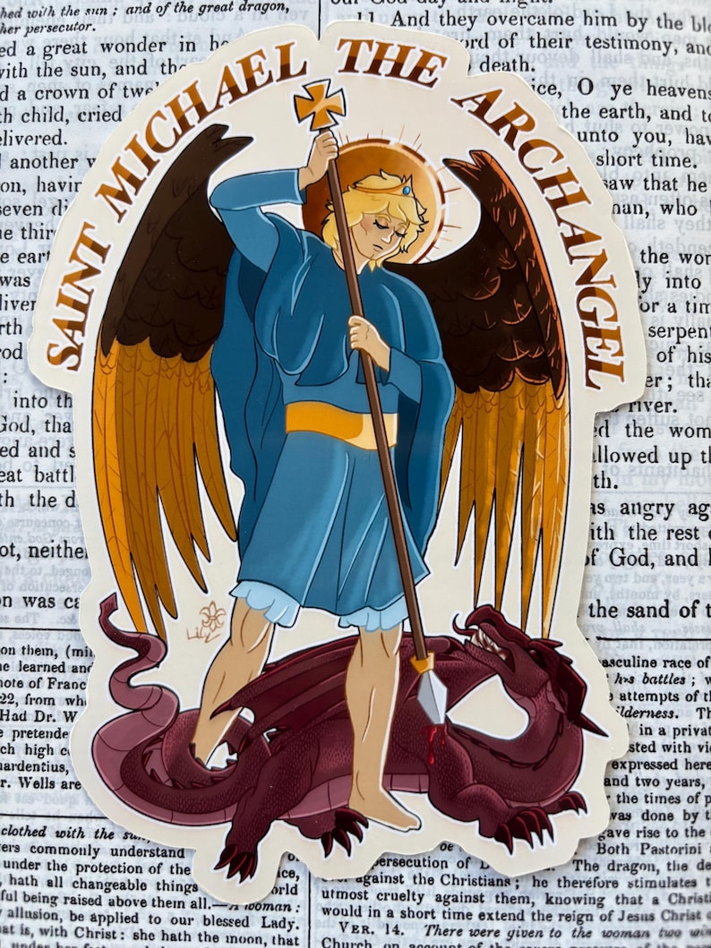 Saint Michael the Archangel Vinyl Sticker - Etsy