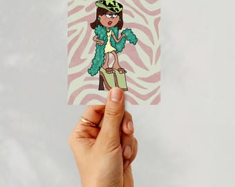 Fashion Art Print | Lizzie McGuire Inspired Decor | Maximalist Art