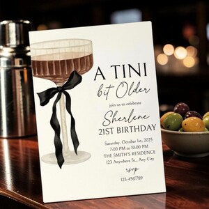 Invitación de Martini para 21 cumpleaños, plantilla editable (descarga digital) imagen 4