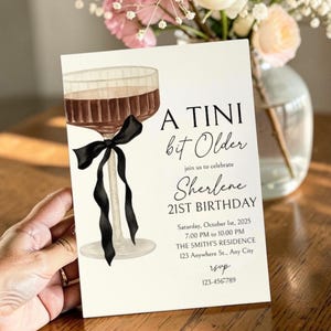 Invitación de Martini para 21 cumpleaños, plantilla editable (descarga digital) imagen 5