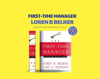 first-time manager by Loren B belker