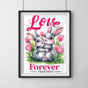 Wall art, Digital Art, Digital Prints, Home Decor, Printable Art, Rabbit, Art Prints, Interior Design, Digital Download