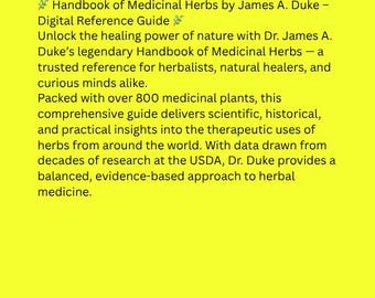 Handbook of Medicinal Herbs By James A. Duke