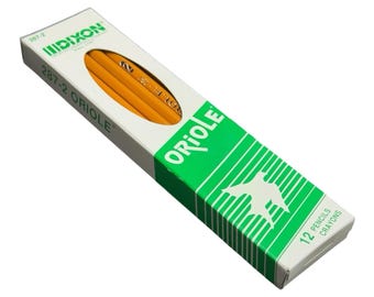Full Dozen 12 Vintage Dixon ORIOLE School Supply Pencils Soft #287