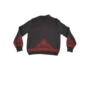 Vintage Pendleton Women's M Black Red Floral Button Up Cardigan Grandmacore image 8