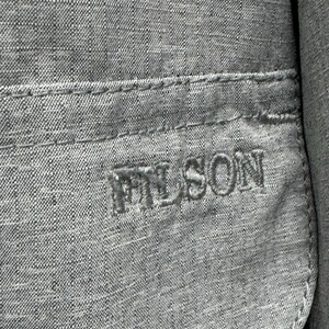 Vintage Filson Garment Button Up XXL Gray Short Sleeve Polyester Nylon Casual image 3