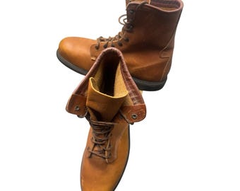 Vintage Red Wing Shoes Brown Leather Combat Punk Goth Grunge