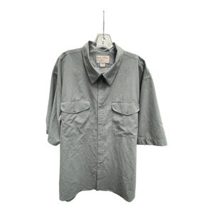 Vintage Filson Garment Button Up XXL Gray Short Sleeve Polyester Nylon Casual image 1