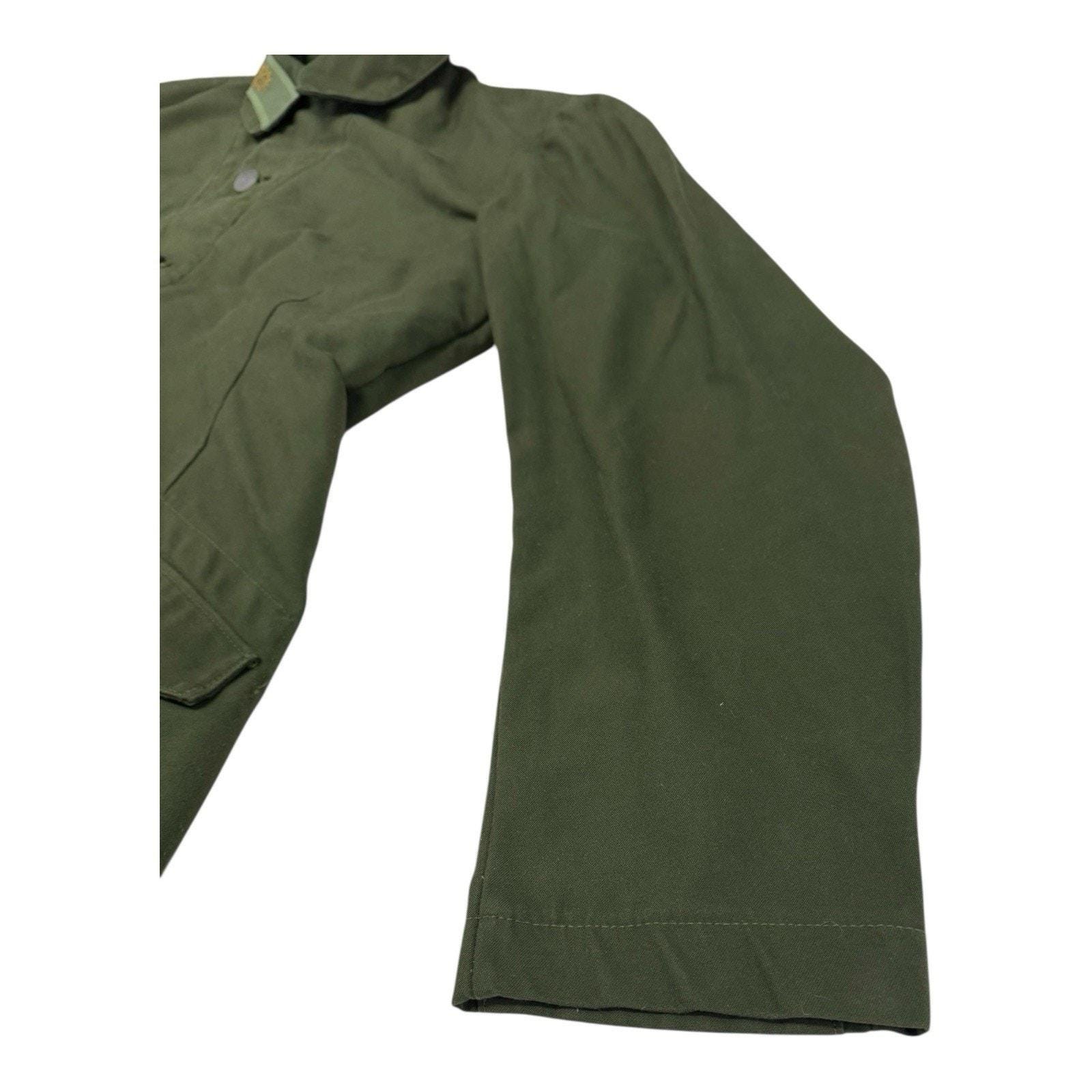 Vintage Swedish Army Field Jacket Parka Coat Men's Green Military
