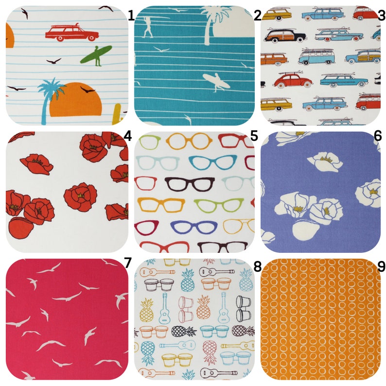 Custom Crib Bedding Surf Nursery Baby Retro Board Boy Organic