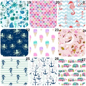 Crib bedding, stokke sheets, Dock A Tot Cover, pineapple crib sheet, surf board sheet, popsicle sheet, nautical sheet, summer sheet, lobster image 3