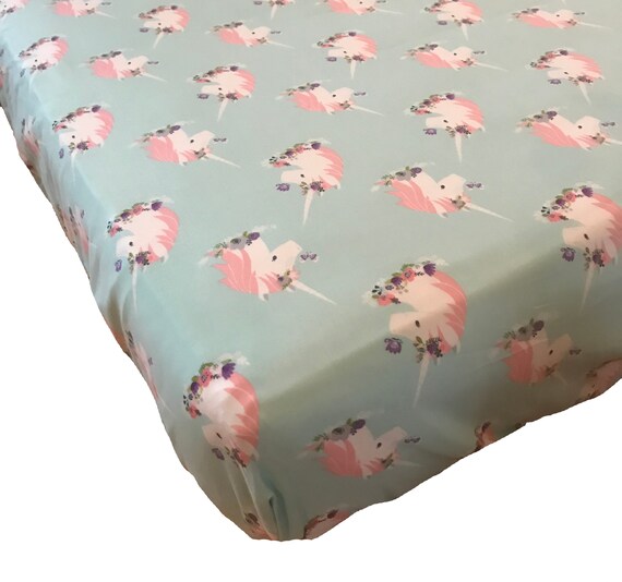 Baby Unicorn Lovey Pattern Baby Crib Sheet Baby Sheets Etsy