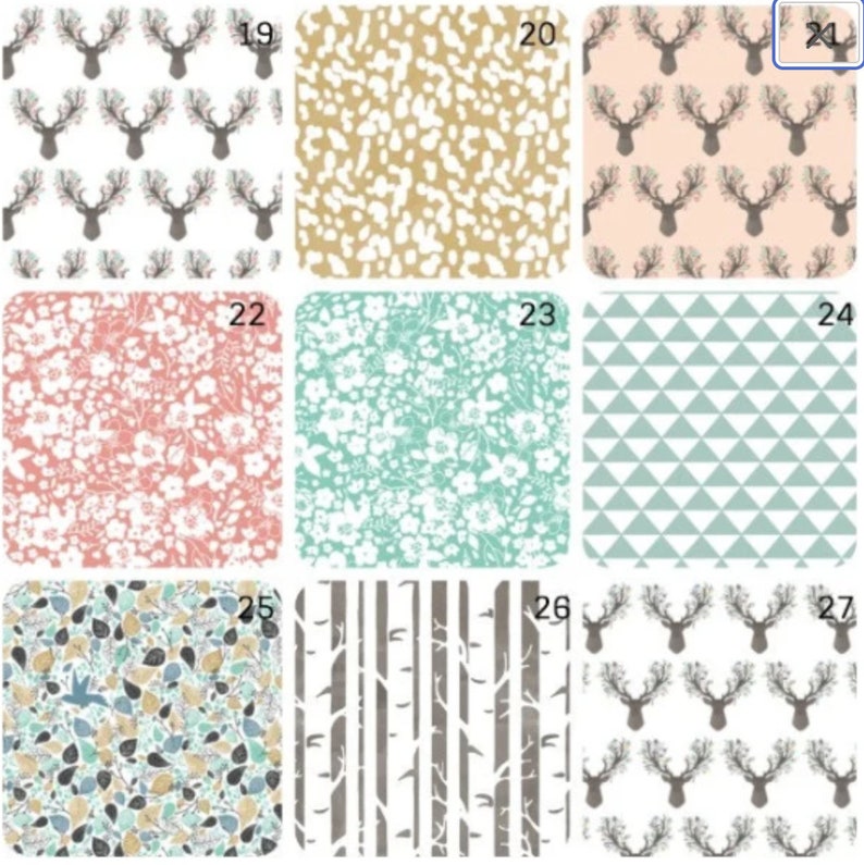 crib sheet, fawn crib bedding, uppababy bassinet, stokke sheets, round crib bedding, mini crib, moses basket image 3