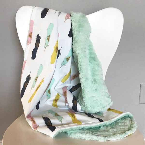 Feather Blanket Etsy