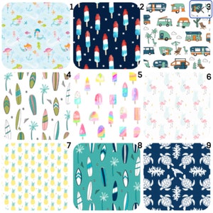 Crib bedding, stokke sheets, Dock A Tot Cover, pineapple crib sheet, surf board sheet, popsicle sheet, nautical sheet, summer sheet, lobster image 1