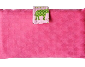 Pink Diaper and Wipe Holder , pink elephant wipe case, pink elephant diaper and wipe holder
