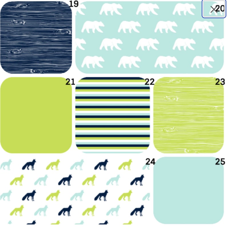 Crib sheet and covers, green and blue crib bedding, Dock A Tot Cover, stokke sheets, round bedding, bassinet sheet, 4Moms, Moses Basket image 3