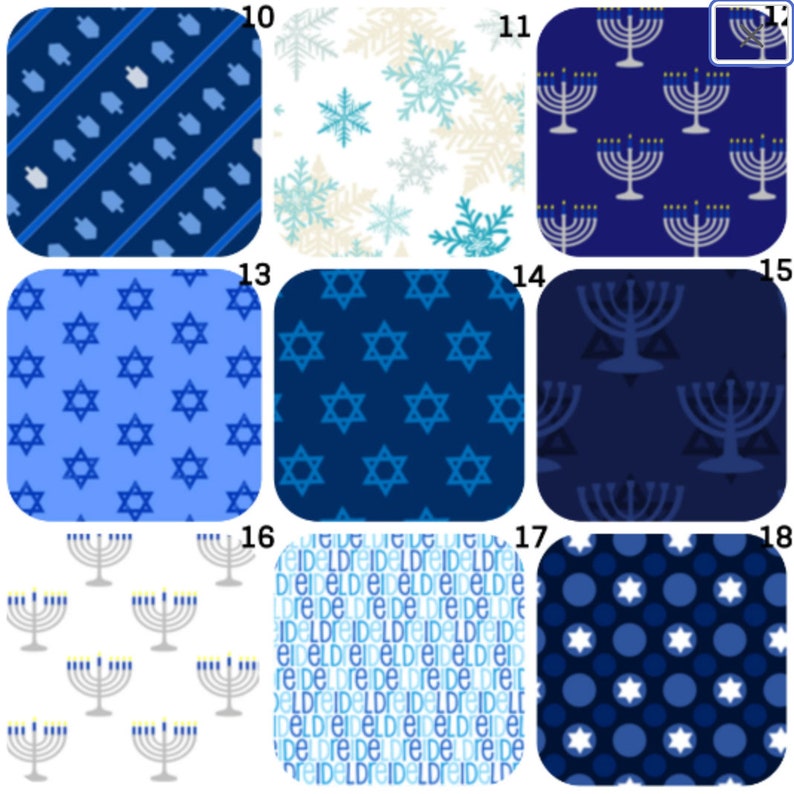 Hanukkah Sheets, Stokke Crib sheet, hanukkah crib sheets and covers, Halo sheet, dreidel sheet, round crib sheet, Menorah zdjęcie 2