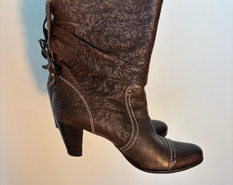 Botas Tentazione Made in Italy de piel marrón talla 38,5 EU