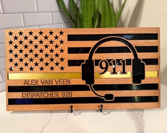 Amerikanische Flagge für 911 Dispatcher