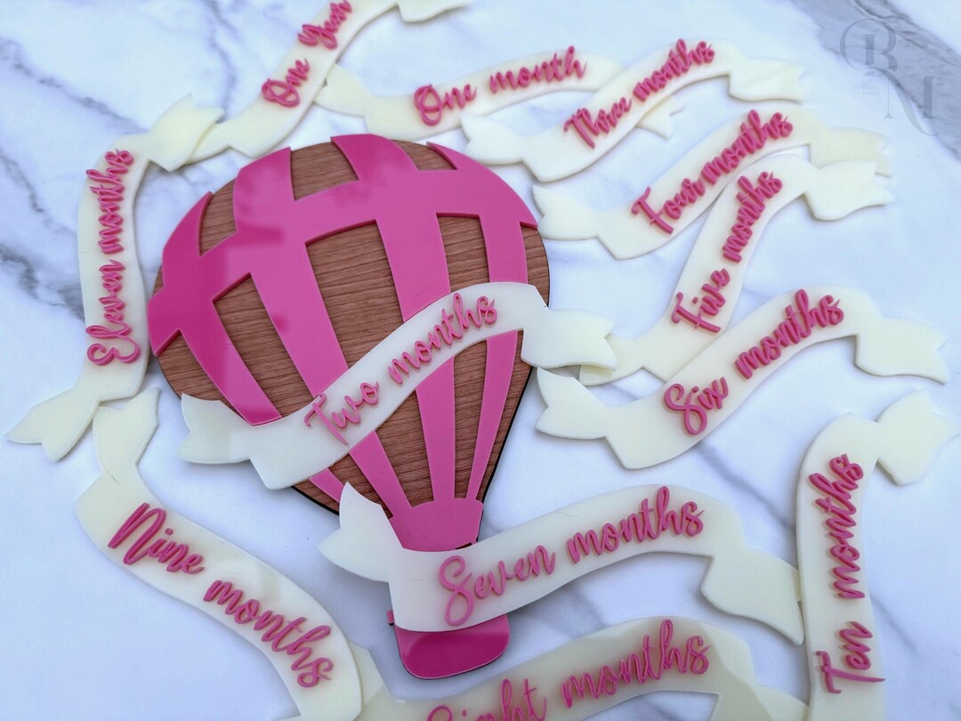 Baby Monthly Milestones - Hot Air Balloon - Etsy