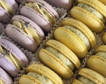 Assorted Fruity Macaron Gift Box 12 / 24: Le Délice French Cookies