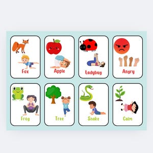 Yoga & Emotions Printable Cards for Kids | Mindfulness Tools for Little Ones