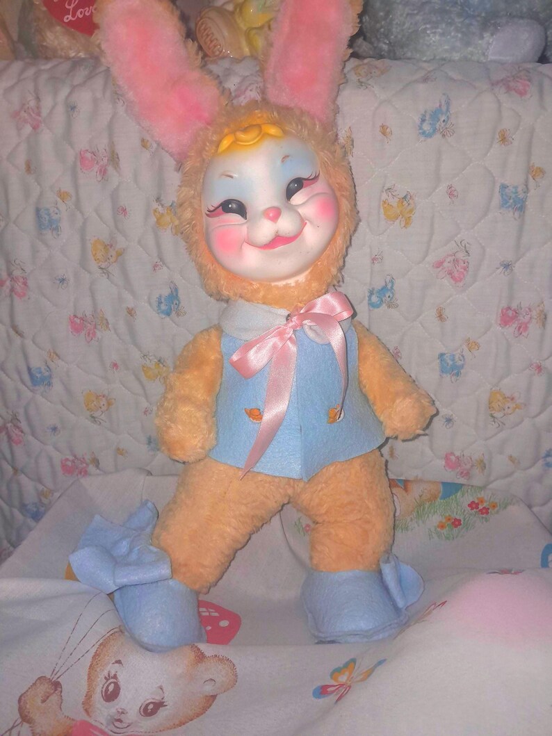 Original RUSHTON Vintage Rubber Face Plush Peter Rabbit Bunny No Tag - Etsy