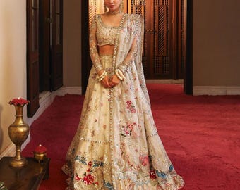 Pakistani Embellished Lehenga choli Nikah barat bridal wear guest outfit