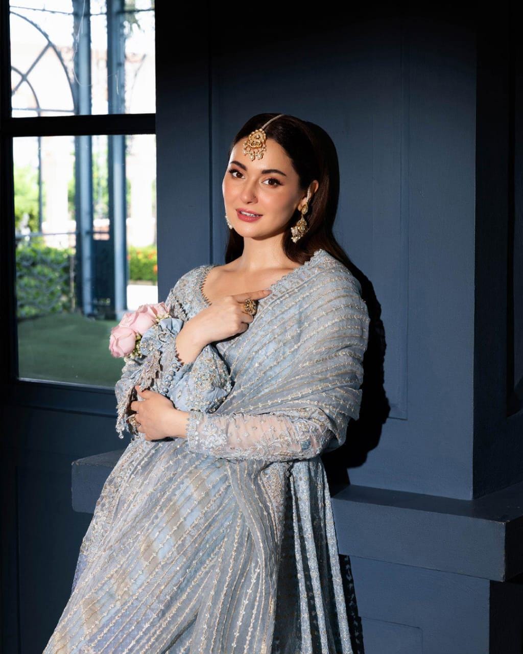 blue dress makeup pakistani Embroidered Sky Blue Dress Pakistani in Net Fabric Online CUSTOM SIZES